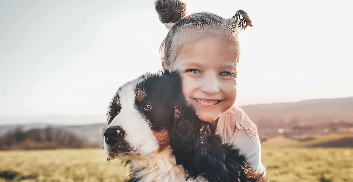 A dog and their human outside